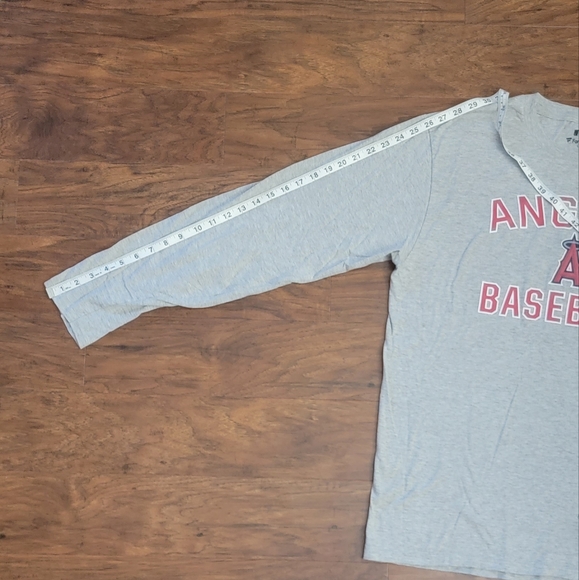 Los Angeles Angels Baseball MLB Fanatics Men's Grey Size Large Long Sleeved - Picture 6 of 7
